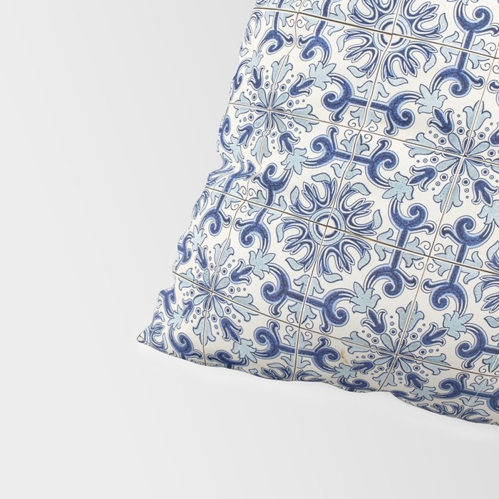 Portuguese tiles pattern blue Pillow Sham Gallery Image 4