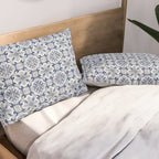 Portuguese tiles pattern blue Pillow Sham Gallery Image 2