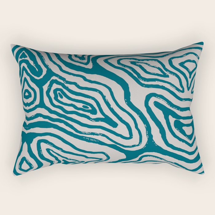 Aquamarine Brush Rivers Rectangular Pillow Gallery Image 2