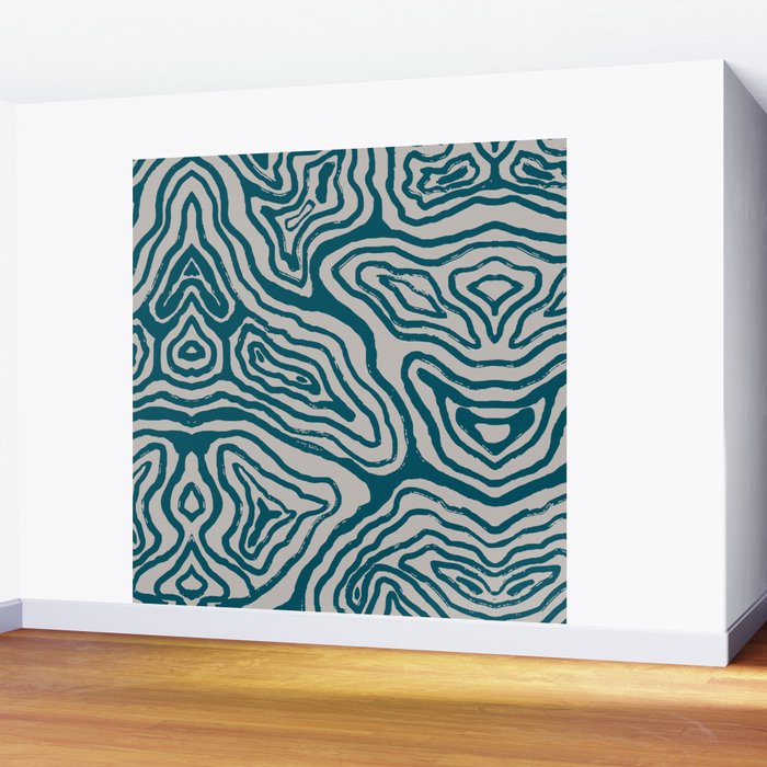 Aquamarine Brush Rivers Wall Mural Gallery Image 2
