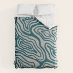 Aquamarine Brush Rivers Duvet Cover Gallery Image 6