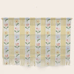 Sweet Floral Stripes - vintage yellow Wall Hanging Gallery Image 1
