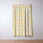 Sweet Floral Stripes - vintage yellow Window Curtain Gallery Image 3