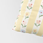 Sweet Floral Stripes - vintage yellow Pillow Sham Gallery Image 4