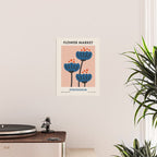 Flower Market Stockholm, Blue Playful Fowers Poster Gallery Image 2