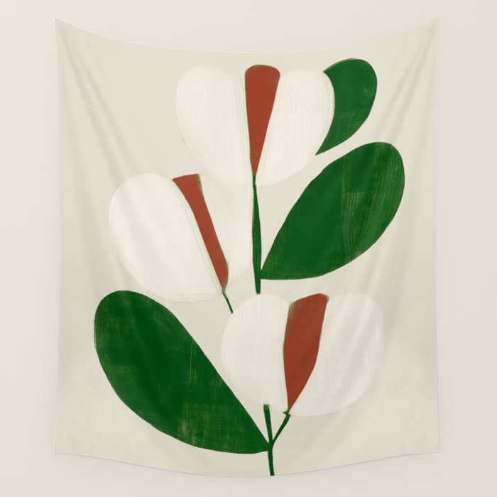 Winter Petals Wall Tapestry Gallery Image 4