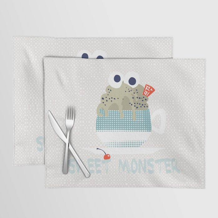 Sweet monster cupcake mint Placemat Gallery Image 1