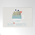 Sweet monster cupcake mint Welcome Mat Gallery Image 1