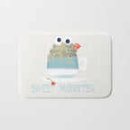 Sweet monster cupcake mint Bath Mat Gallery Image 1