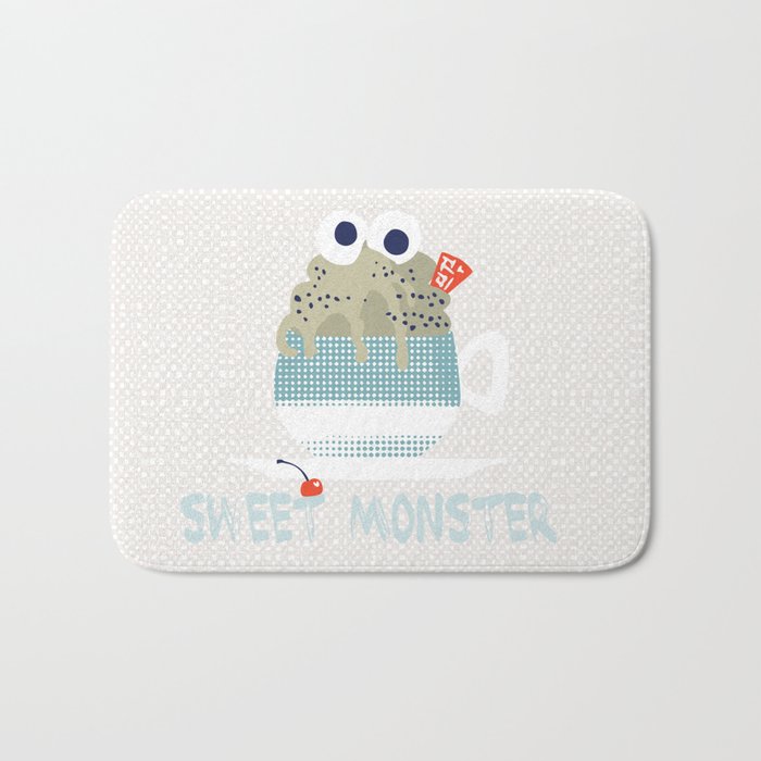 Sweet monster cupcake mint Bath Mat Gallery Image 1