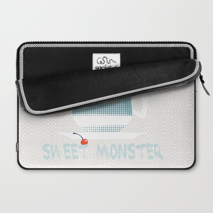 Sweet monster cupcake mint Laptop Sleeve Gallery Image 2
