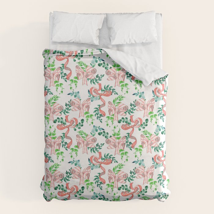 Whimsical Cheerful Bows Plants II Duvet Cover Gallery Image 1
