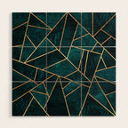 Deep Teal Stone Wood Wall Art Gallery Image 1