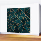 Deep Teal Stone Wall Mural Gallery Image 2