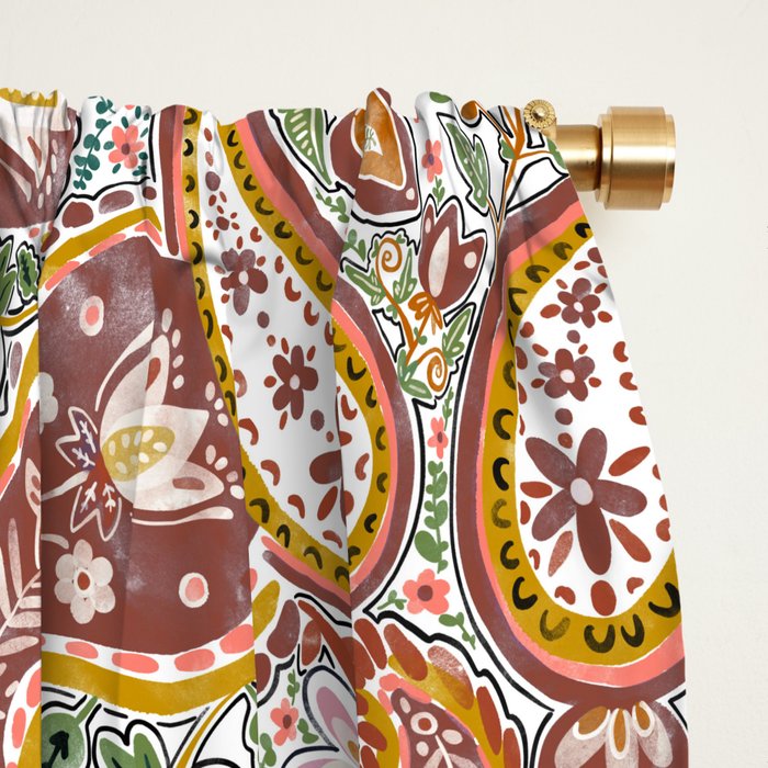 Rustic Paisley Delight Window Curtain Gallery Image 2