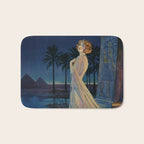 Melody of Ancient Egypt Art Deco romantic female figure by the River Nile painting by Henry Clive Bath Mat Gallery Image 1