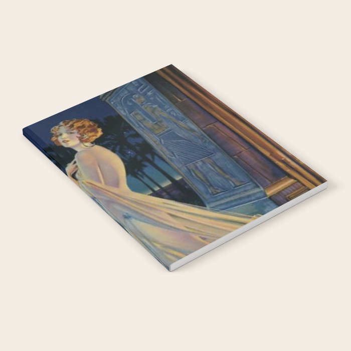Melody of Ancient Egypt Art Deco romantic female figure by the River Nile painting by Henry Clive Notebook Gallery Image 2
