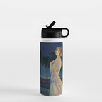 Melody of Ancient Egypt Art Deco romantic female figure by the River Nile painting by Henry Clive Water Bottle Gallery Image 1