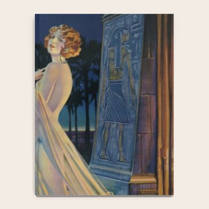 Melody of Ancient Egypt Art Deco romantic female figure by the River Nile painting by Henry Clive Notebook Gallery Image 4