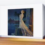 Melody of Ancient Egypt Art Deco romantic female figure by the River Nile painting by Henry Clive Wall Mural Gallery Image 2