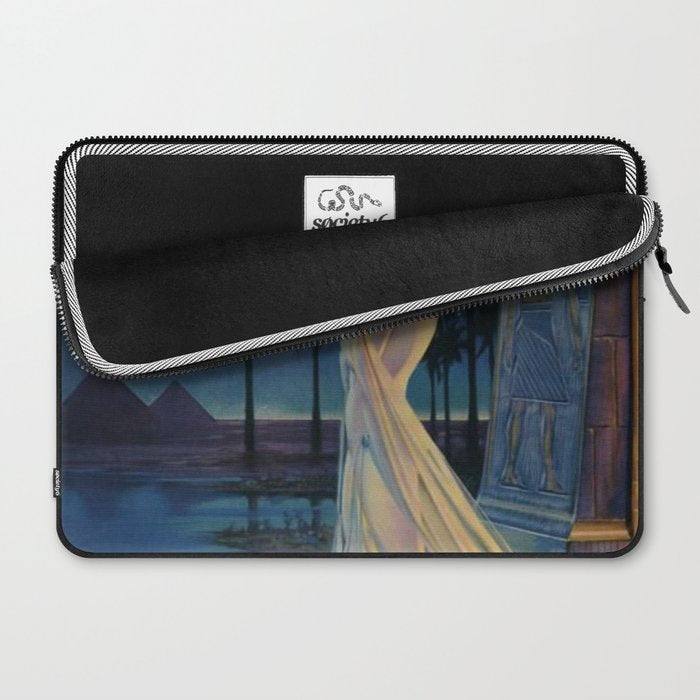 Melody of Ancient Egypt Art Deco romantic female figure by the River Nile painting by Henry Clive Laptop Sleeve Gallery Image 2