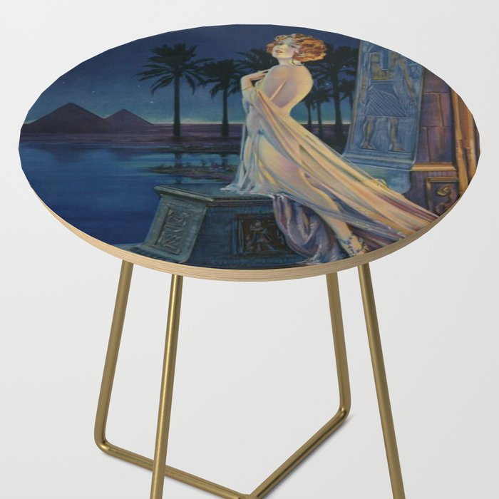 Melody of Ancient Egypt Art Deco romantic female figure by the River Nile painting by Henry Clive Side Table Gallery Image 2