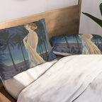 Melody of Ancient Egypt Art Deco romantic female figure by the River Nile painting by Henry Clive Pillow Sham Gallery Image 2