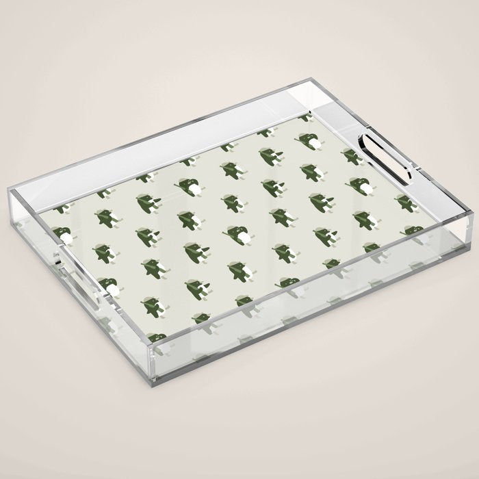 March of the Penguins pattern Acrylic Tray Gallery Image 1
