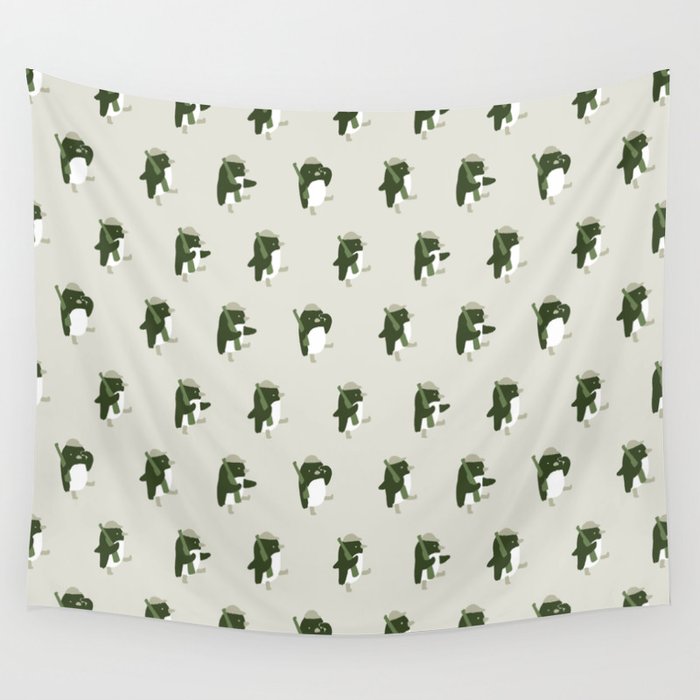 March of the Penguins pattern Wall Tapestry Gallery Image 4