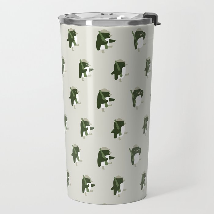 March of the Penguins pattern Travel Mug Gallery Image 2