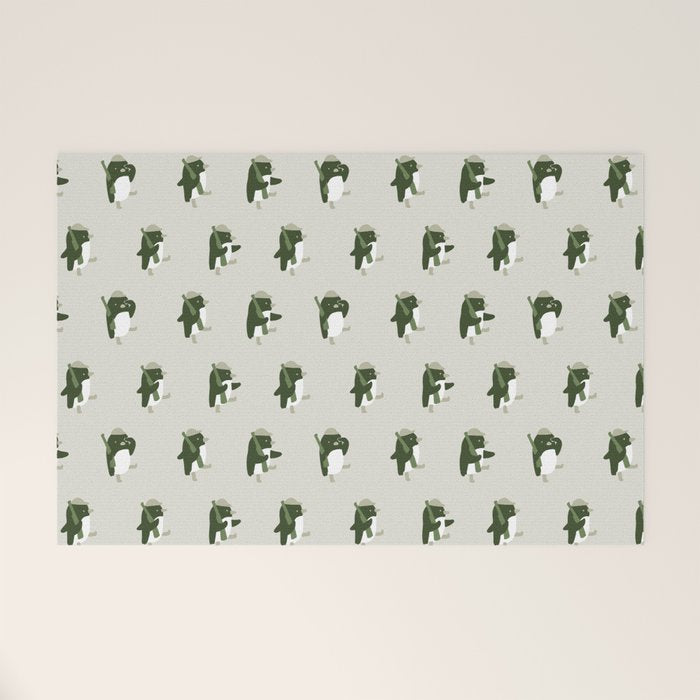March of the Penguins pattern Welcome Mat Gallery Image 1