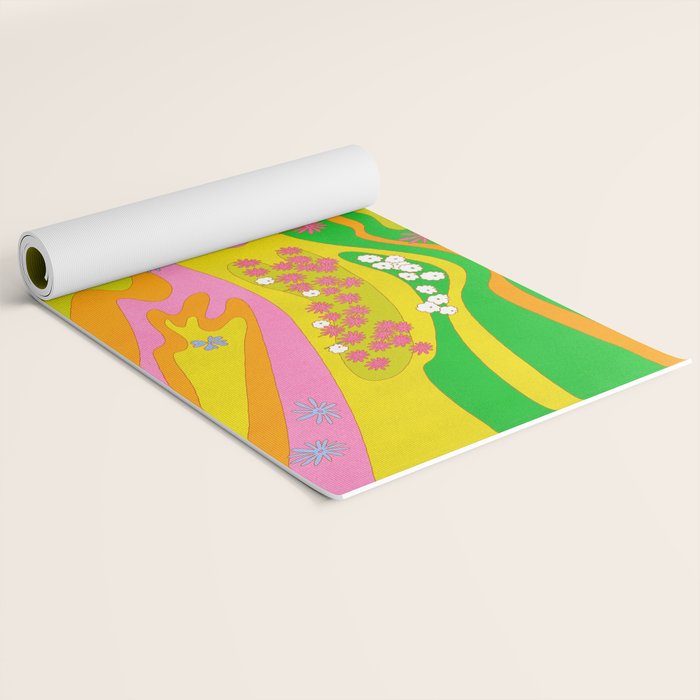 Sixties Landscape Yoga Mat Gallery Image 2