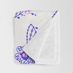 Death's Head Hawkmoth - Indigo & Pink Palette Throw Blanket Gallery Image 3