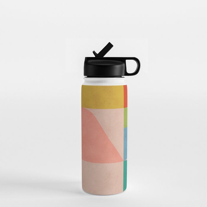 mid century abstract shapes spring I Water Bottle Gallery Image 1