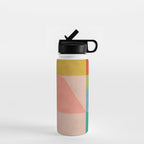 mid century abstract shapes spring I Water Bottle Gallery Image 1