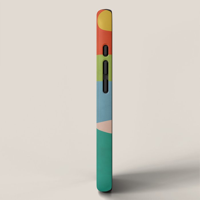 mid century abstract shapes spring I iPhone Case Gallery Image 2