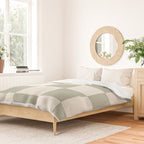 Checkered (Sage Cream) Duvet Cover Gallery Image 2