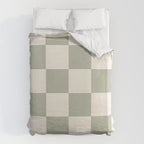 Checkered (Sage Cream) Duvet Cover Gallery Image 6