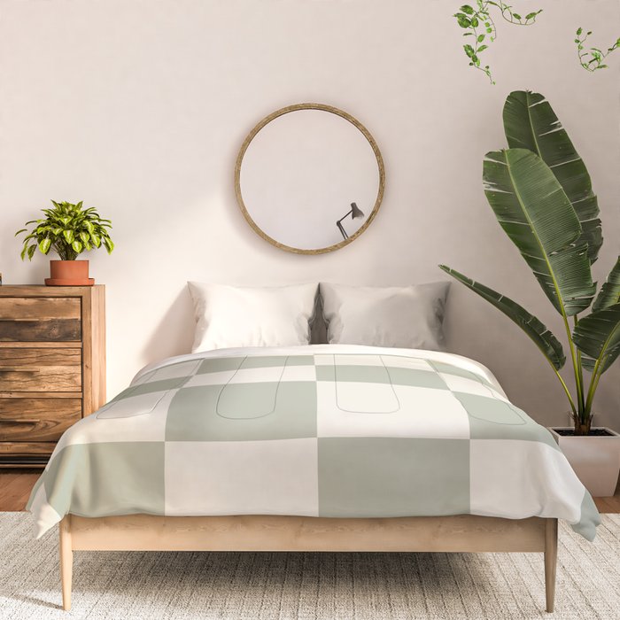 Checkered (Sage Cream) Comforter Gallery Image 3