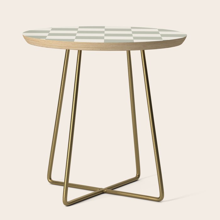 Checkered (Sage Cream) Side Table Gallery Image 1