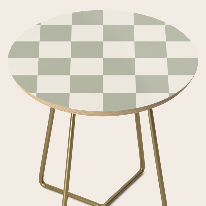 Checkered (Sage Cream) Side Table Gallery Image 2