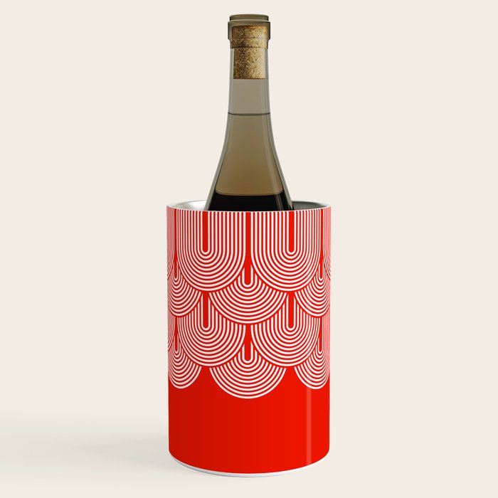 Red shapes pattern Wine Chiller Gallery Image 1