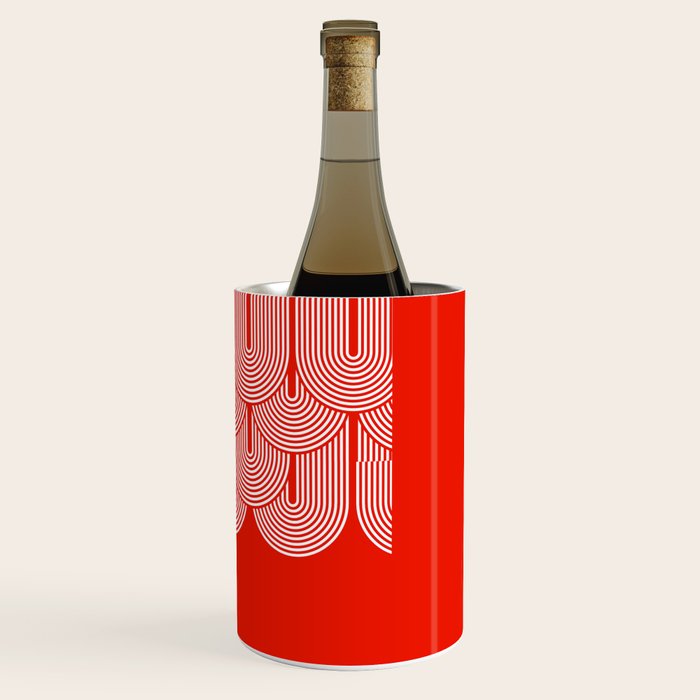 Red shapes pattern Wine Chiller Gallery Image 3