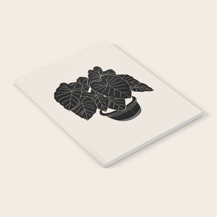 Black & White Plants / Elephant Ear Notebook Gallery Image 1