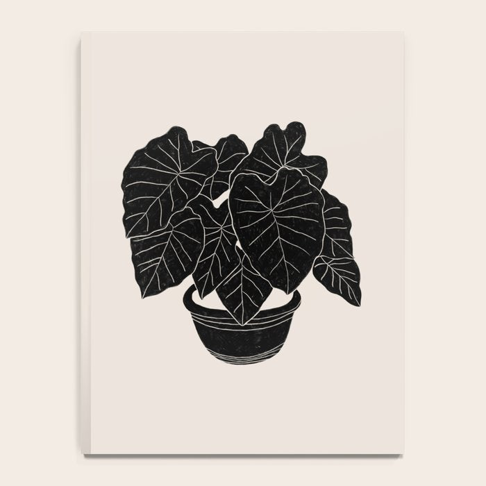 Black & White Plants / Elephant Ear Notebook Gallery Image 4