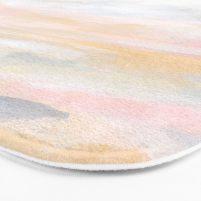 Ecstatic - Pink and Yellow Pastel Seascape Bath Mat Gallery Image 3