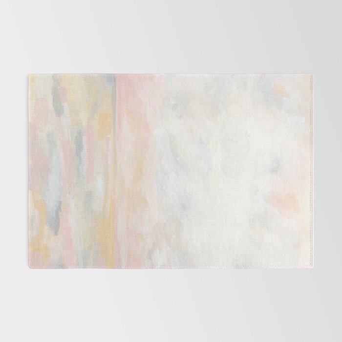 Ecstatic - Pink and Yellow Pastel Seascape Rug Gallery Image 2