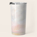 Ecstatic - Pink and Yellow Pastel Seascape Travel Mug Gallery Image 3