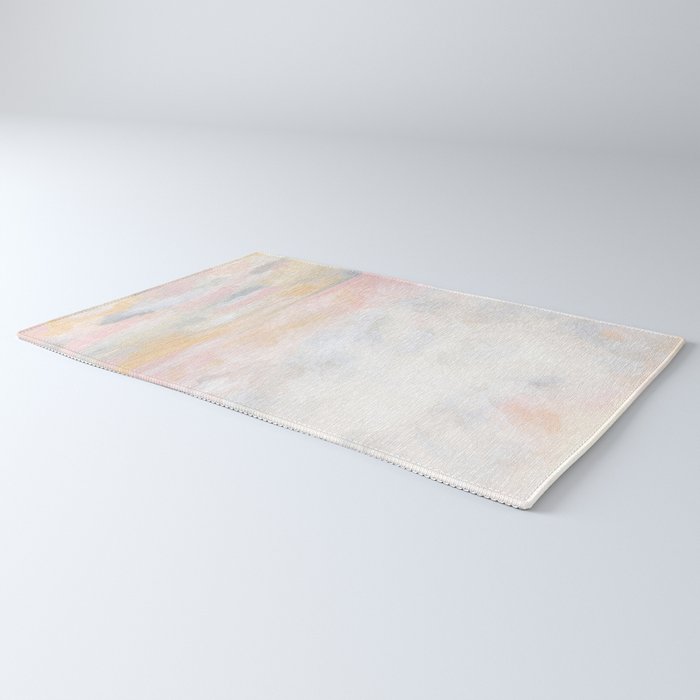 Ecstatic - Pink and Yellow Pastel Seascape Rug Gallery Image 3