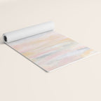 Ecstatic - Pink and Yellow Pastel Seascape Yoga Mat Gallery Image 2